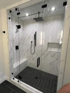 shower door glass by Hutton Glass